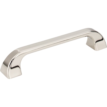 Jeffrey Alexander 128 mm Center-to-Center Polished Nickel Square Marlo Cabinet Pull 972-128NI